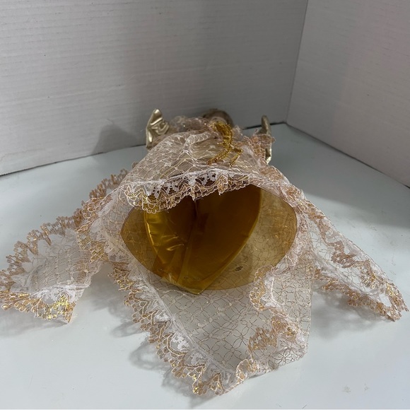 Vintage Christmas Gold Angel Tree Topper 12” - Picture 7 of 7